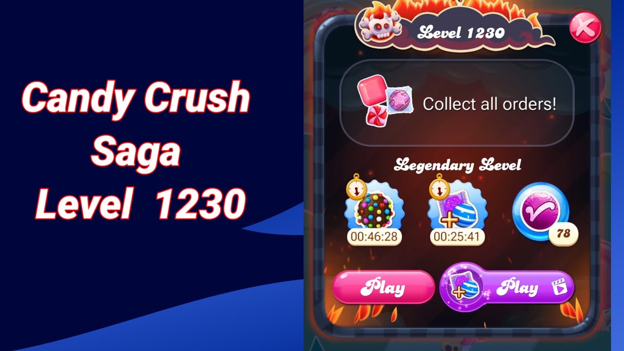 Candy Crush Saga Level 1230 - YouTube