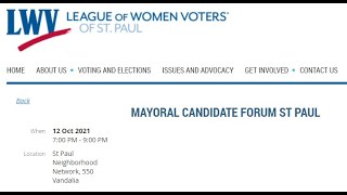 Mayoral Candidate Forum  for Saint Paul