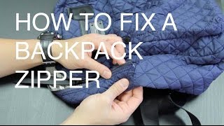 How to Fix a Backpack Zipper (Metal Zipper)