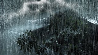 Sleep Instantly, Deep Sleep with Terrible Rainstorm & Powerful Thunder with Lightning | White Noise