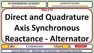 19 Direct and Quadrature Axis Synchronous Reactance   Alternator