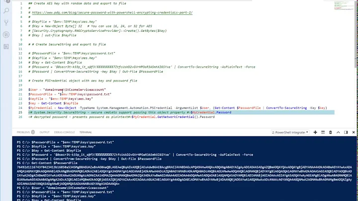 Passing Credentials in PowerShell between users and computers using keys