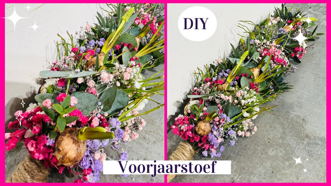 VOORJAARSTOEF met VOORJAARSBOLLETJES |Carlein Tukkers |Cursus Bloemschikken 206|Voorjaarsbloemstuk