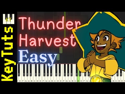 Thunder Harvest [Spiritfarer] - Easy Mode [Piano Tutorial] (Synthesia)