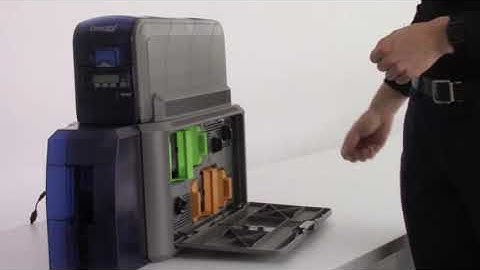 Connecting the Card Printer to the Laminator   SD460 with Laminator