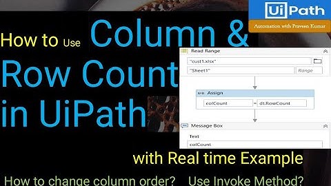How to count column in UiPath| count rows in UiPath