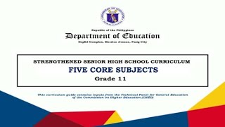 Senior High School Core Subjects Curriculum Guide 2025