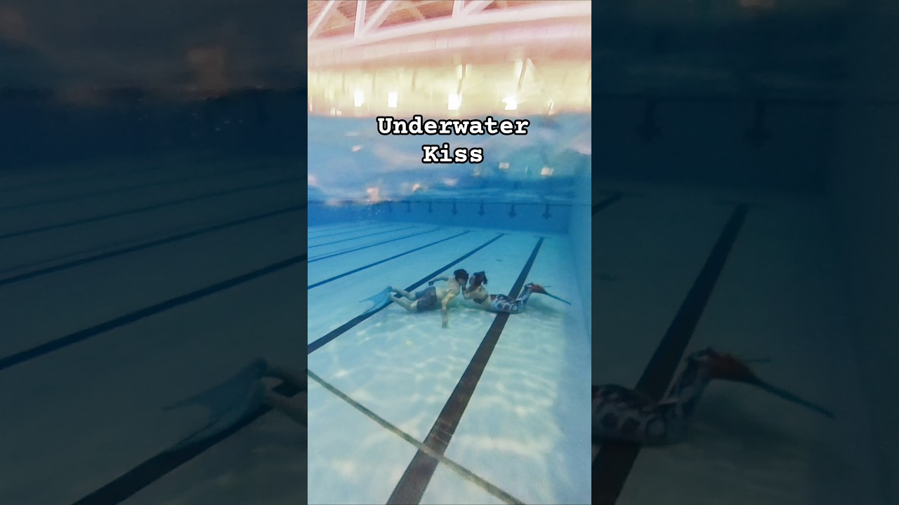 Underwater Mermaid Kiss #mermaid #canada #pool #kiss #underwater #love #cute #mertailor #freediving