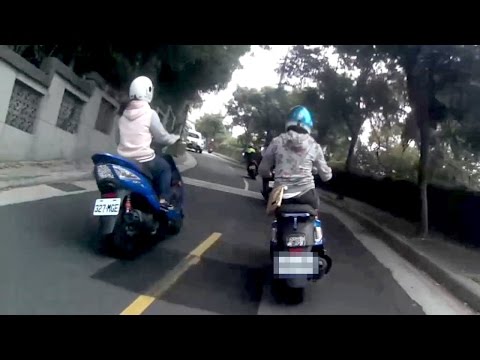 學園路驚險的早晨之盲灣不要逆向超車