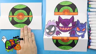 How to Draw Ghastly, Haunter, Gengar Surprise Fold