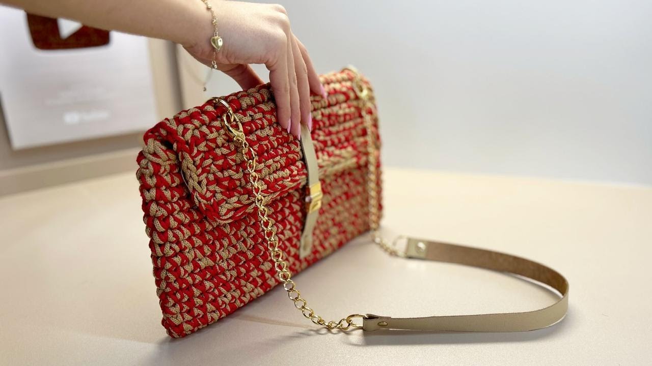 BOLSA de CROCHÊ mesclada e fácil de fazer