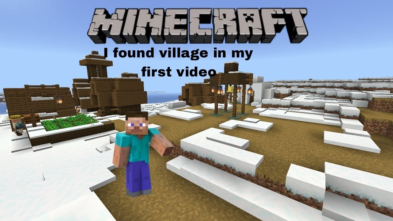 I found a village in my first episode|Minecraft survival series episode ...