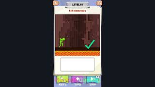 Draw N Craft Stickman Puzzle LEVEL 18 Kill monsters - Gameplay Walkthrough Android IOS