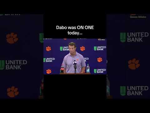 Dabo Was ON ONE Today Shorts Collegefootball Clemson Nfl Opinion 2025