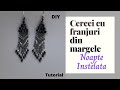 Cum sa faci Cercei cu Franjuri din margele - Noapte Instelata - fringe earrings tutorial