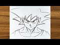 How to draw goku step by step  easy drawing ideas for beginners  beginners drawing