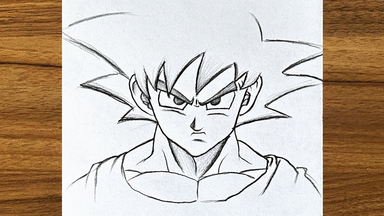 How To Draw Super Saiyan Goku | Dragon Ball Z Sketch Tutorial - YouTube