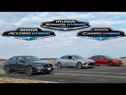 Usual Suspects: Honda Accord Hybrid vs Hyundai Sonata Hybrid vs Toyota Camry Hybrid. Review  & Race