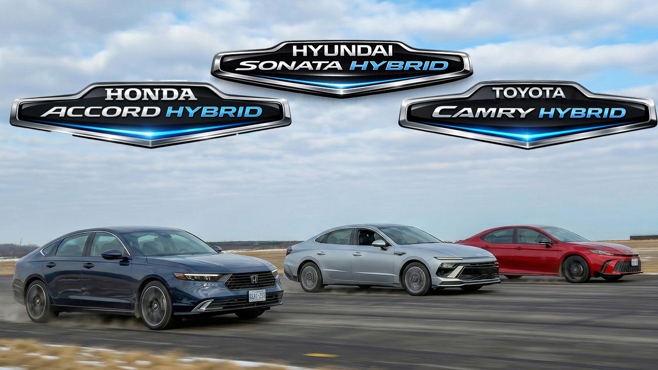 Usual Suspects: Honda Accord Hybrid vs Hyundai Sonata Hybrid vs Toyota Camry Hybrid. Review  & Race