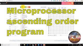 Microprocessor ascending  order program ||Sim 8085