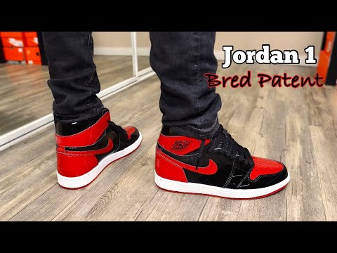 Jordan 1 Bred Patent Review & On Foot - YouTube
