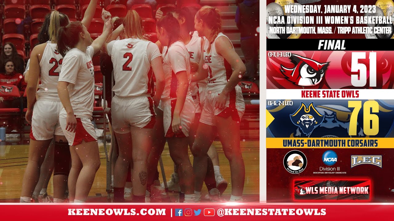 Keene State Women's Basketball Highlights vs. UMassDartmouth 1/4/2023