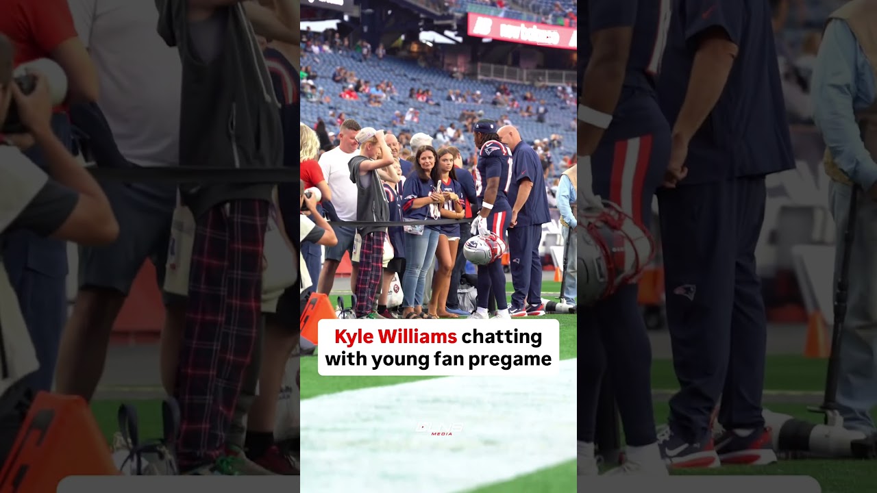 Kyle Williams chatting with a young fan pregame #patriots #nfl #newenglandpatriots