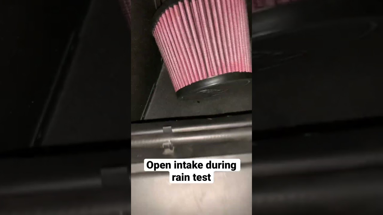 Open Intake During Rain Test