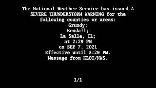 EAS Reenactment Mock: Destructive Storms over Kendall, LaSalle and Grundy counties - 09/07/2021