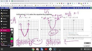 9.2 video solving quadratic equations by graphing