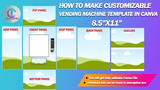 Celebrity How to Make a fully Editable Mini Vending Machine Using Canva I 8.5 x11 inch Profile
