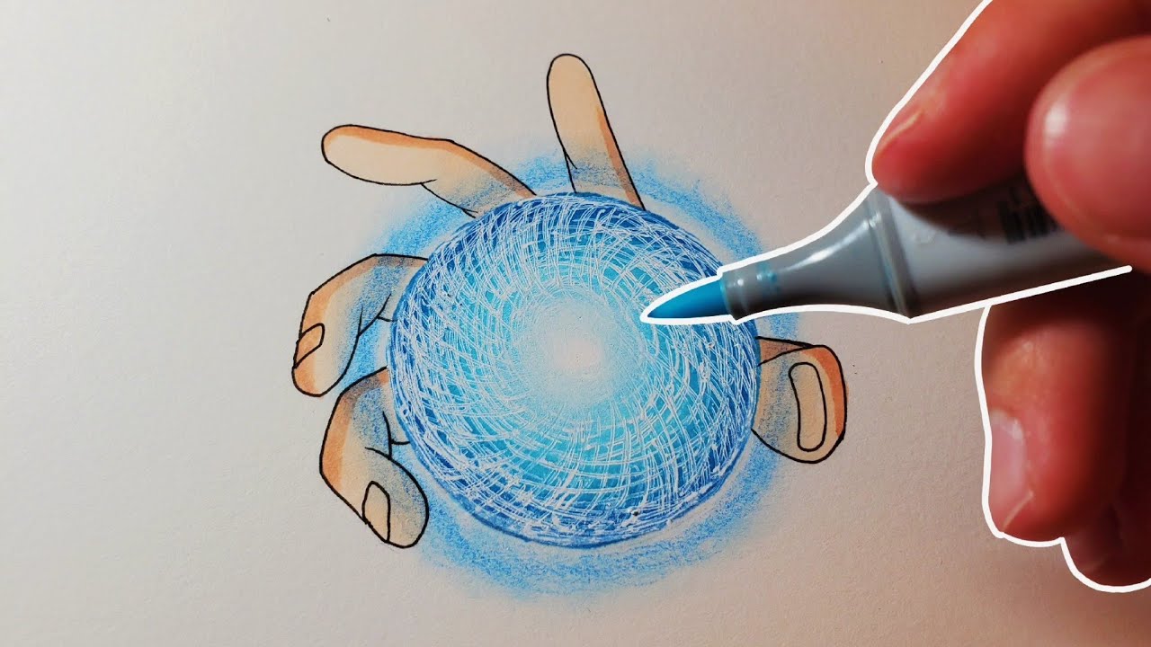 How To Draw Rasengan Step By Step Tutorial Youtube
