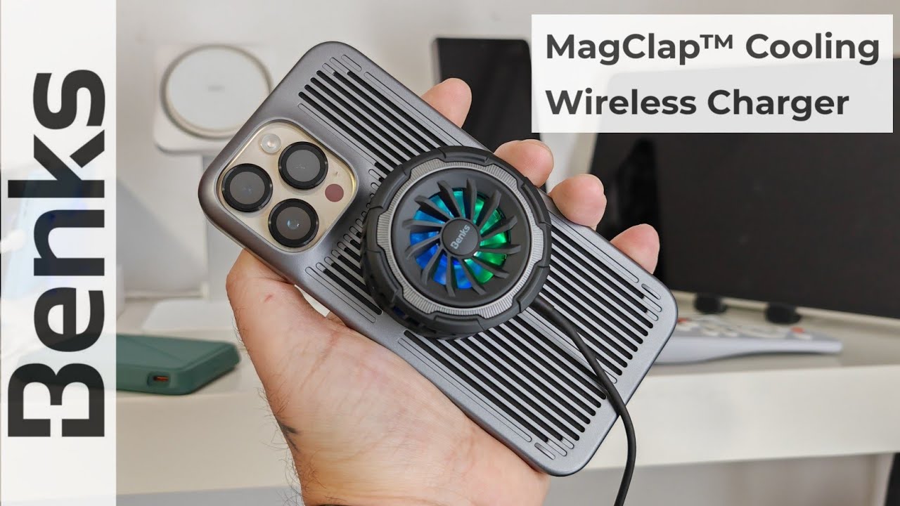 Benks Cooling Wireless Charger - Magnetic Fan Cooler Apple iPhone
