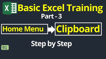 MS Excel Home Menu Clipboard Option || step by step || Basic Excel Training part-3 [psbd24]