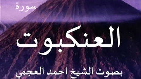سورة العنكبوت بصوت الشيخ/ احمد العجمي 29