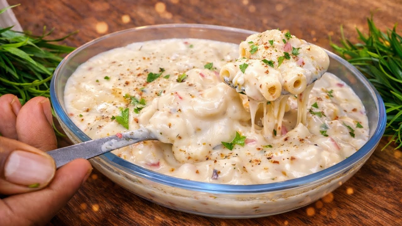 🔥 Ghar Ka Creamy Cheesy White Sauce Pasta 🧀😍 | 15 Min Restaurant Style Recipe #pasta #cheesy