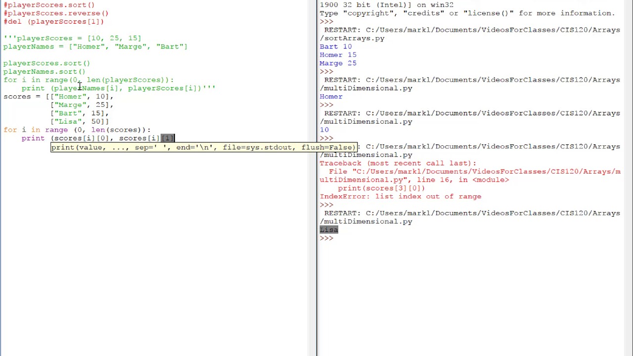 Using Multi-Dimensional Arrays - YouTube
