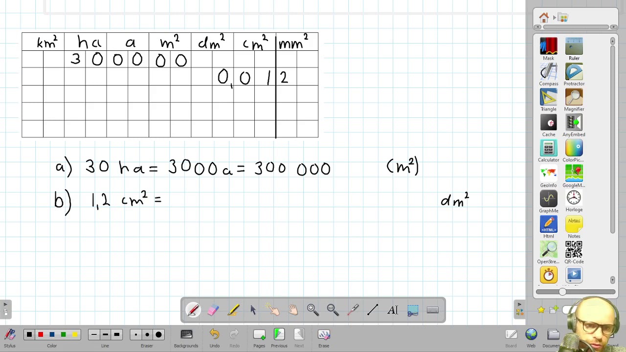 8 (x) pintalan yksikkömuunnokset