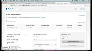 Printing Shipping Labels using PayPal