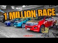 Davao city 1 million race  drag diesel vs gas race cars