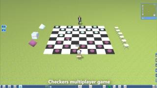 Multiplayer game "Checkers" in vAcademia