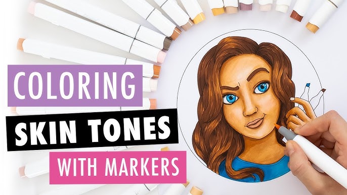 Using SKIN TONES ONLY! - OHUHU Brush Marker Skin Tone Set - Art
