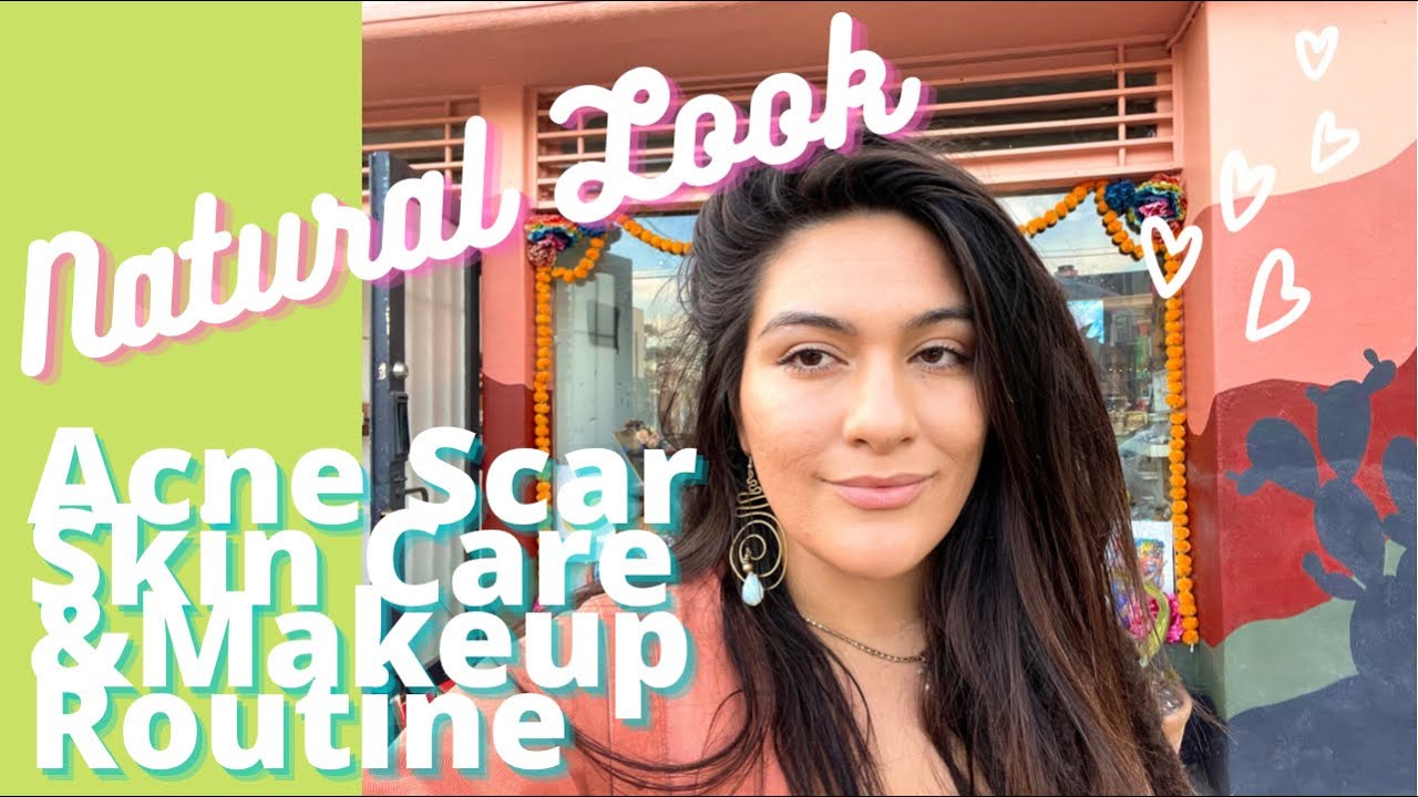 Deep Acne Scar Natural Make-Up & Skincare Routine feat: Kush Queen CBD