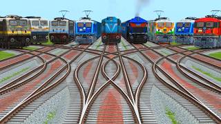 All Indian Express Running From Curves Railroad Tracks- indian train simulator 2025-26 - gameplay