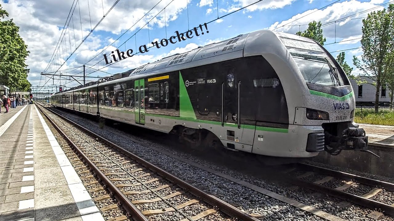 The VIAS international commuter FLIRT flies away from Zevenaar! - Departure -