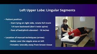 Postural Drainage Left Upper Lobe Lingular Segments
