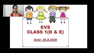 Class 1 (D & E) || Revision for Unit Test || EVS || 26.8.2020@SFS NARENGI