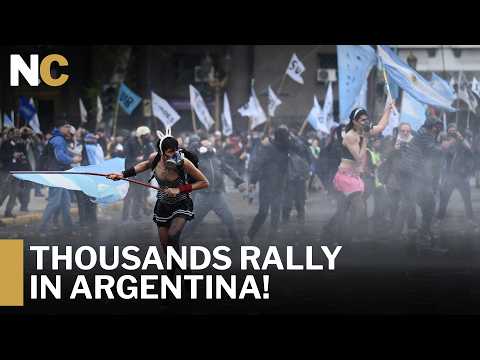 BREAKING: Argentina’s University Community Protests in Buenos Aires Over Funding & Wages | AC1Z