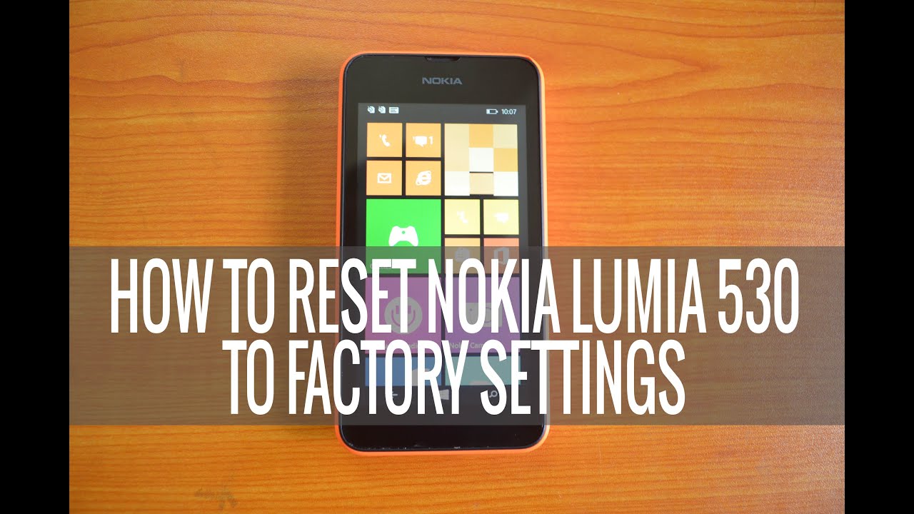 how to reset a nokia lumia