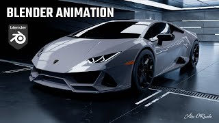 Realistic Blender 3D Car Animation- Lamborghini Huracán EVO + Breakdown